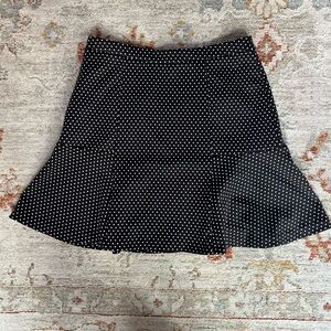Michael Kors Polka dot black and white skirt with gold zipper Size 4